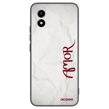 Picasee silikonski črni ovitek za Vivo Y01 - Amor