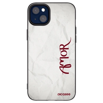 Picasee silikonski črni ovitek za Apple iPhone 14 Plus - Amor