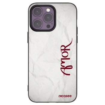 Picasee silikonski črni ovitek za Apple iPhone 14 Pro Max - Amor