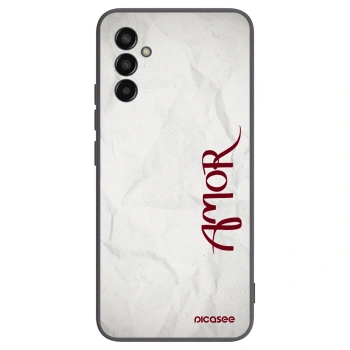 Picasee silikonski črni ovitek za Samsung Galaxy M13 M135F - Amor