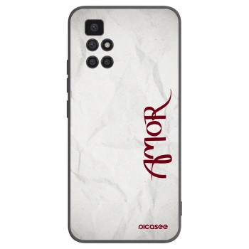 Picasee silikonski črni ovitek za Xiaomi Redmi 10 (2022) - Amor