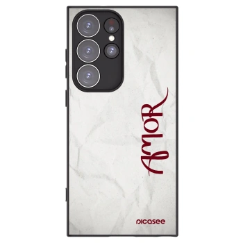 Picasee silikonski črni ovitek za Samsung Galaxy S23 Ultra 5G - Amor