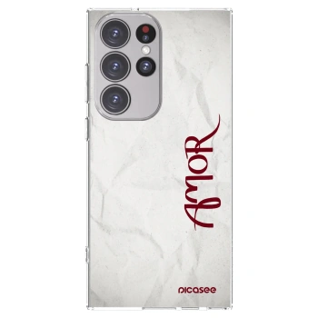 Picasee silikonski prozorni ovitek za Samsung Galaxy S23 Ultra 5G - Amor
