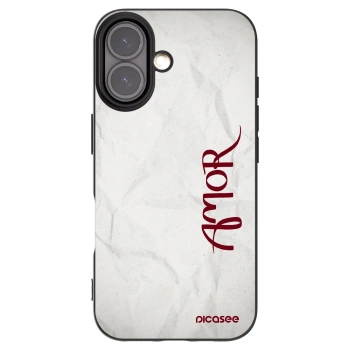 Picasee silikonski črni ovitek za Apple iPhone 16 - Amor
