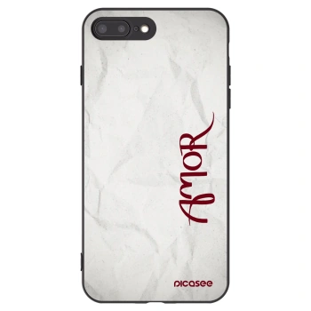 Picasee silikonski črni ovitek za Apple iPhone 7 Plus - Amor