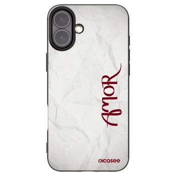 Picasee silikonski črni ovitek za Apple iPhone 16 Plus - Amor