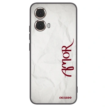 Picasee silikonski črni ovitek za Motorola Moto G85 - Amor