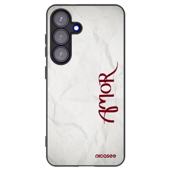 Picasee silikonski črni ovitek za Samsung Galaxy S25 5G - Amor