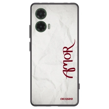 Picasee silikonski črni ovitek za Motorola Moto G35 5G - Amor