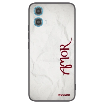Picasee silikonski črni ovitek za Motorola Moto G34 5G - Amor