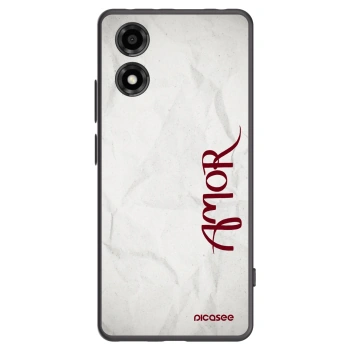Picasee silikonski črni ovitek za Motorola Moto E14 - Amor