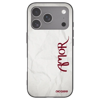 Picasee silikonski črni ovitek za Apple iPhone 18 Pro - Amor