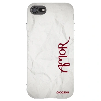 Picasee silikonski prozorni ovitek za Apple iPhone 8 - Amor