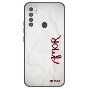 Picasee silikonski črni ovitek za Xiaomi Redmi Note 8 - Amor