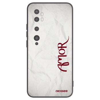 Picasee silikonski črni ovitek za Xiaomi Mi Note 10 (Pro) - Amor