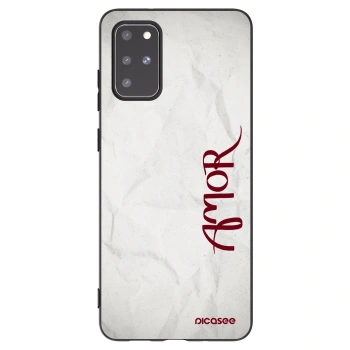 Picasee silikonski črni ovitek za Samsung Galaxy S20+ G985F - Amor