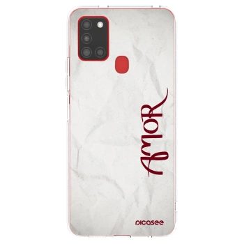 Picasee silikonski prozorni ovitek za Samsung Galaxy A21s - Amor