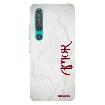 Picasee silikonski prozorni ovitek za Xiaomi Mi 10 - Amor