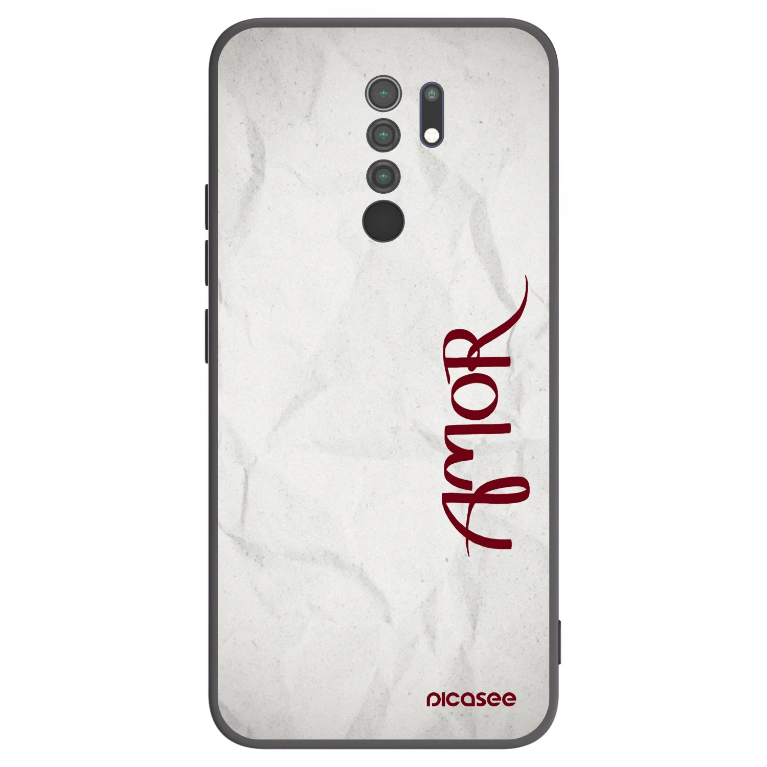 Picasee silikonski črni ovitek za Xiaomi Redmi 9 - Amor