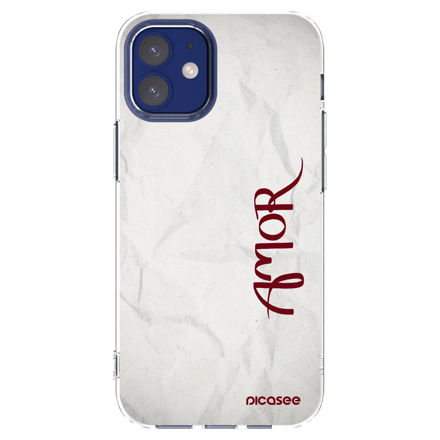 Picasee silikonski prozorni ovitek za Apple iPhone 12 mini - Amor