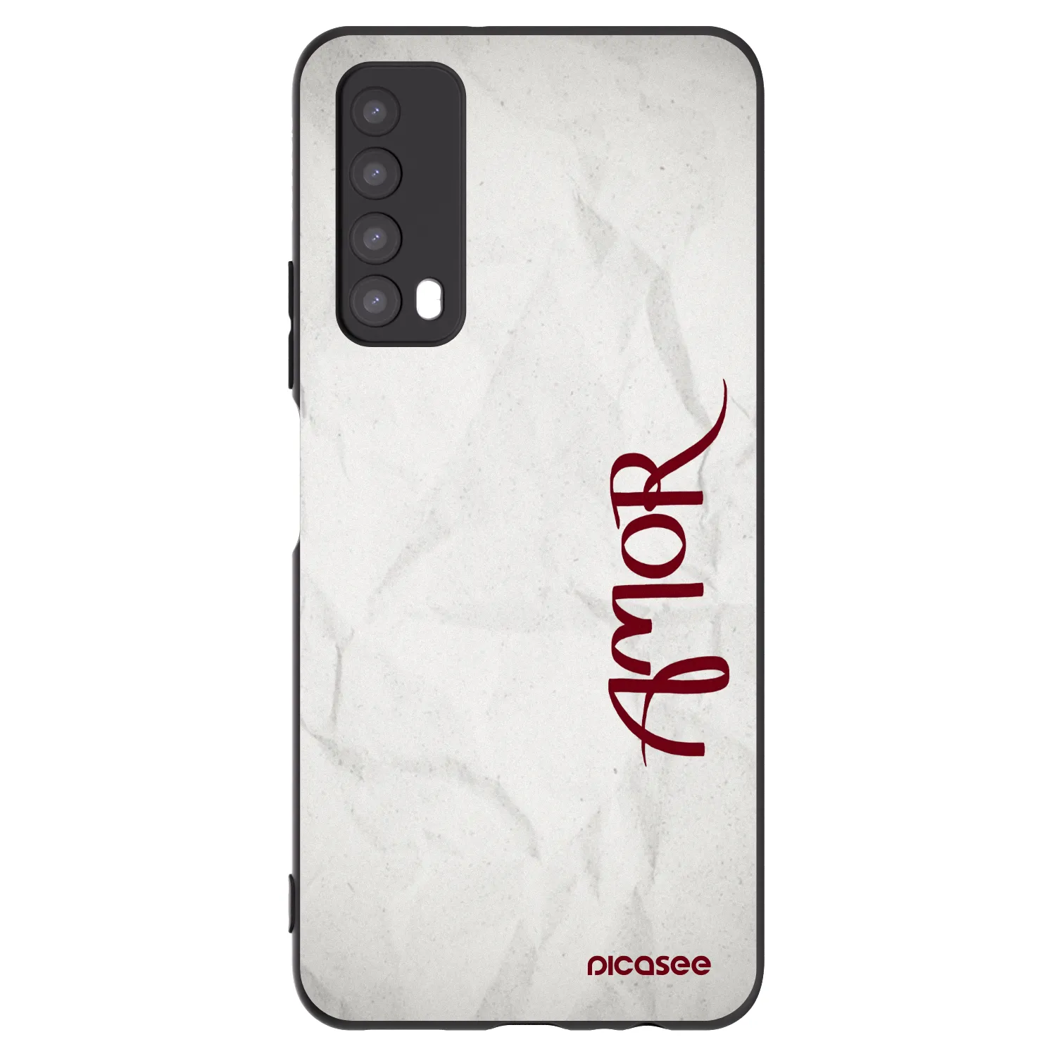 Picasee silikonski črni ovitek za Huawei P Smart 2021 - Amor