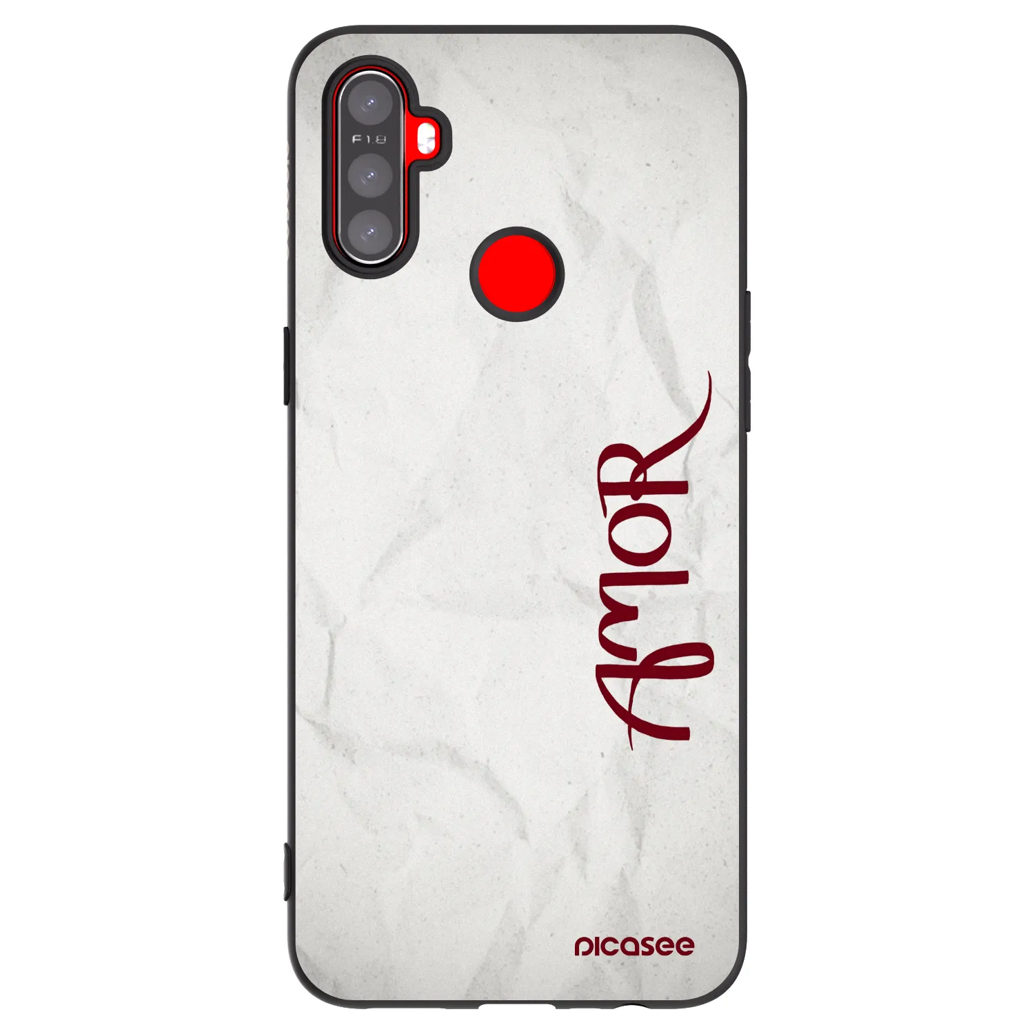 Picasee silikonski črni ovitek za Realme C3 - Amor