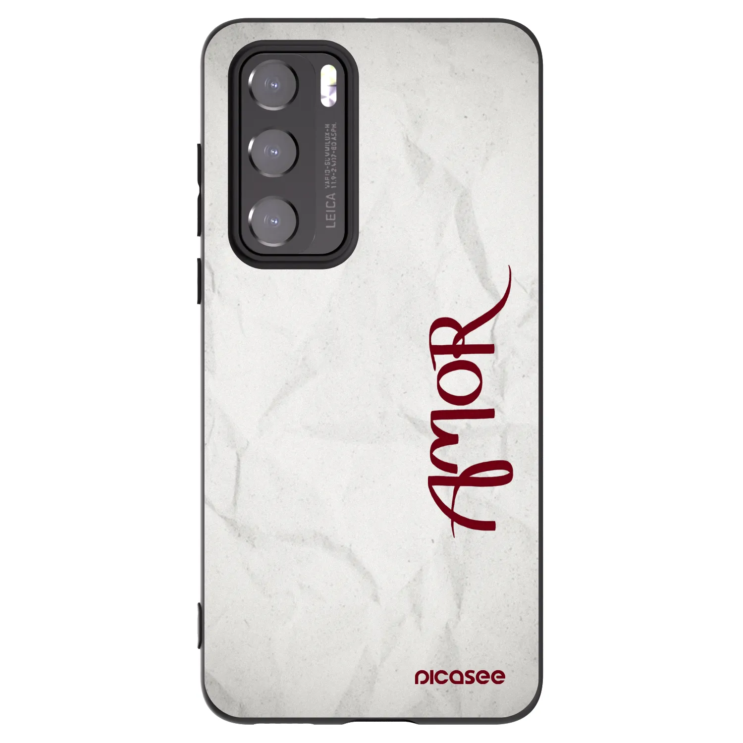 Picasee silikonski črni ovitek za Huawei P40 - Amor