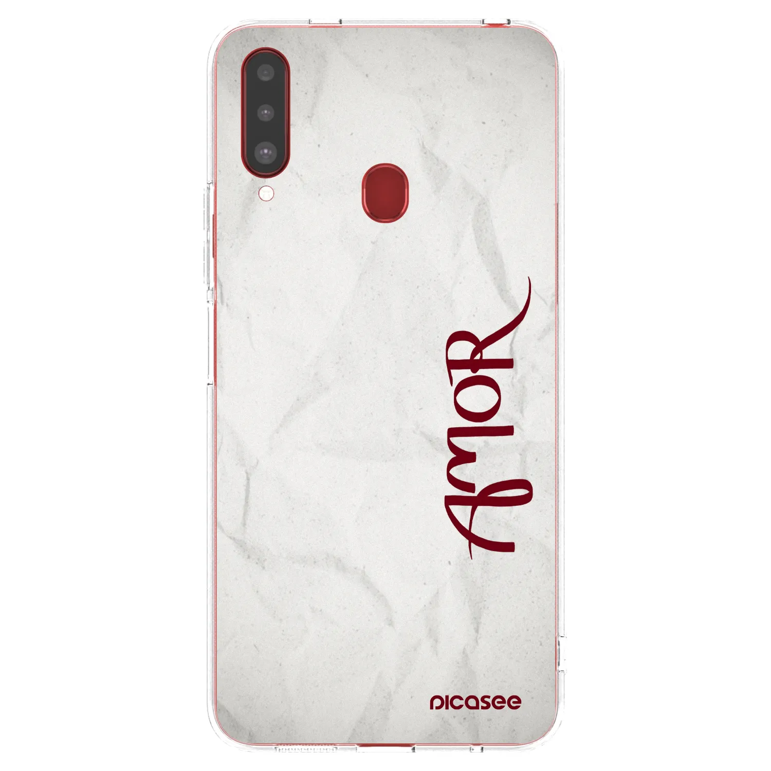 Picasee silikonski prozorni ovitek za Samsung Galaxy A20s - Amor