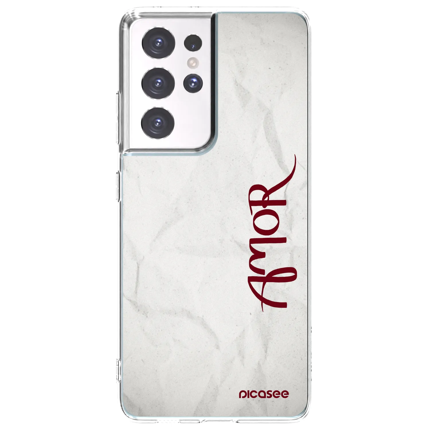 Picasee silikonski prozorni ovitek za Samsung Galaxy S21 Ultra 5G G998B - Amor
