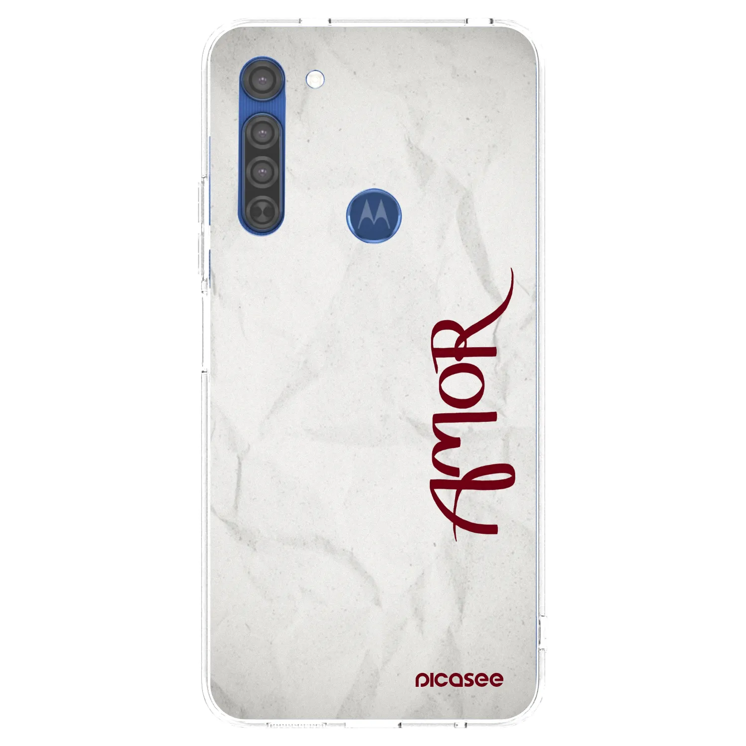 Picasee silikonski prozorni ovitek za Motorola Moto G8 - Amor