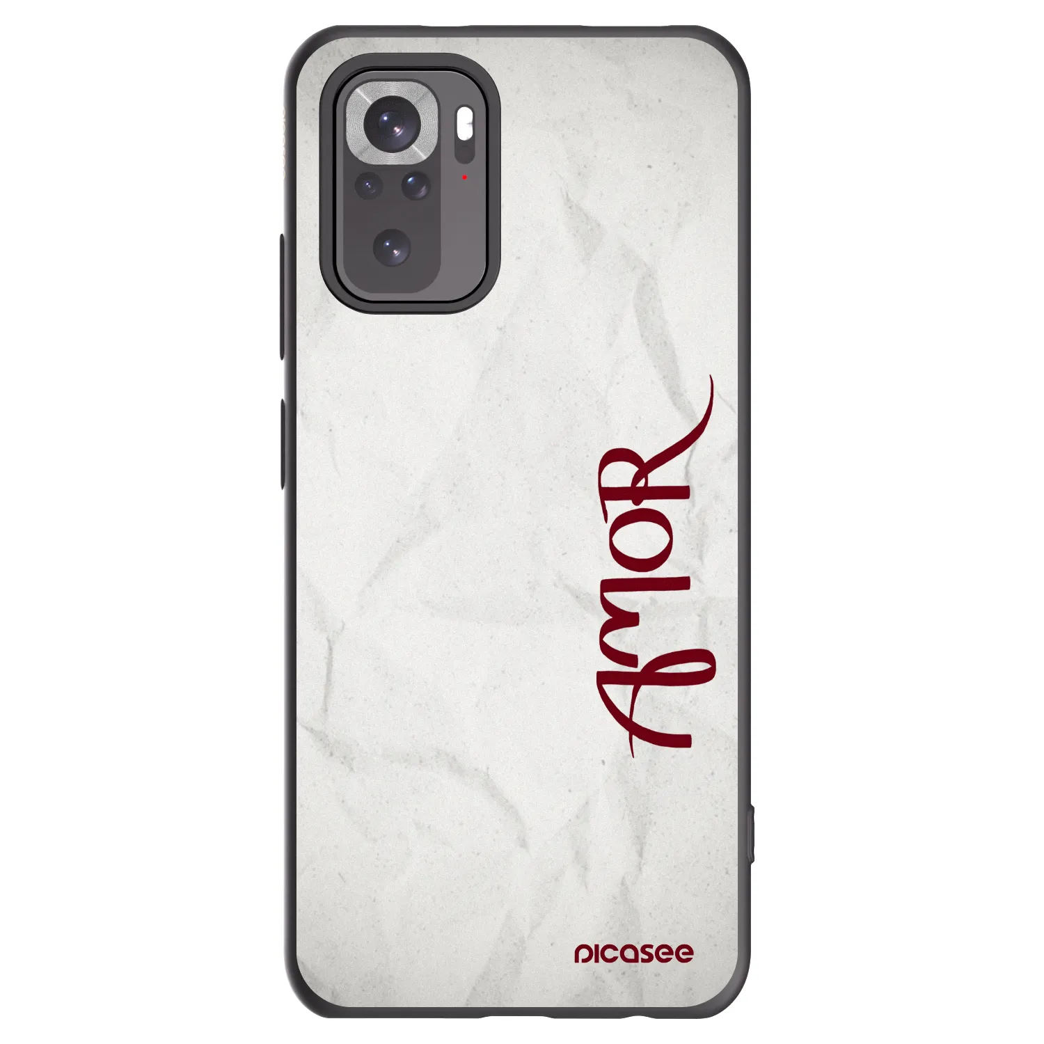 Picasee silikonski črni ovitek za Xiaomi Redmi Note 10S - Amor