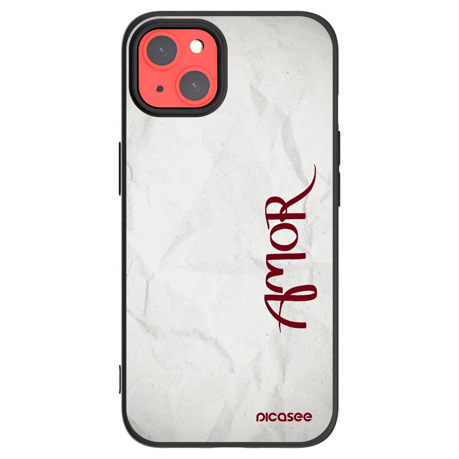 Picasee silikonski črni ovitek za Apple iPhone 13 - Amor