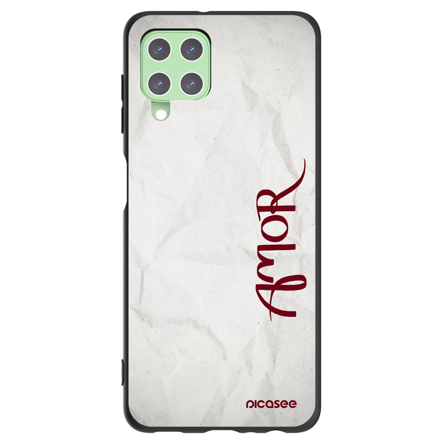 Picasee silikonski črni ovitek za Samsung Galaxy A22 A225F 4G - Amor