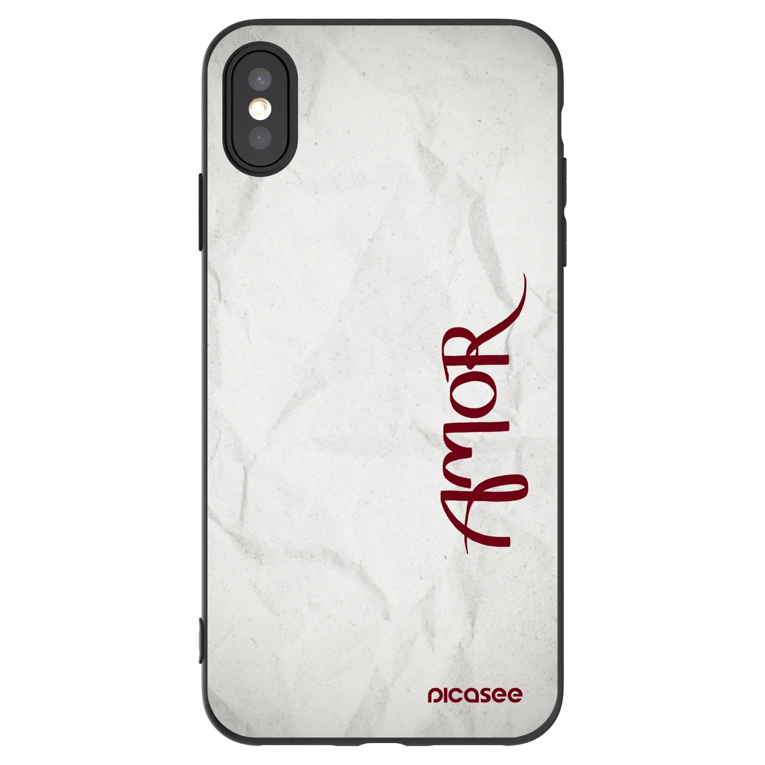 Picasee silikonski črni ovitek za Apple iPhone XS Max - Amor