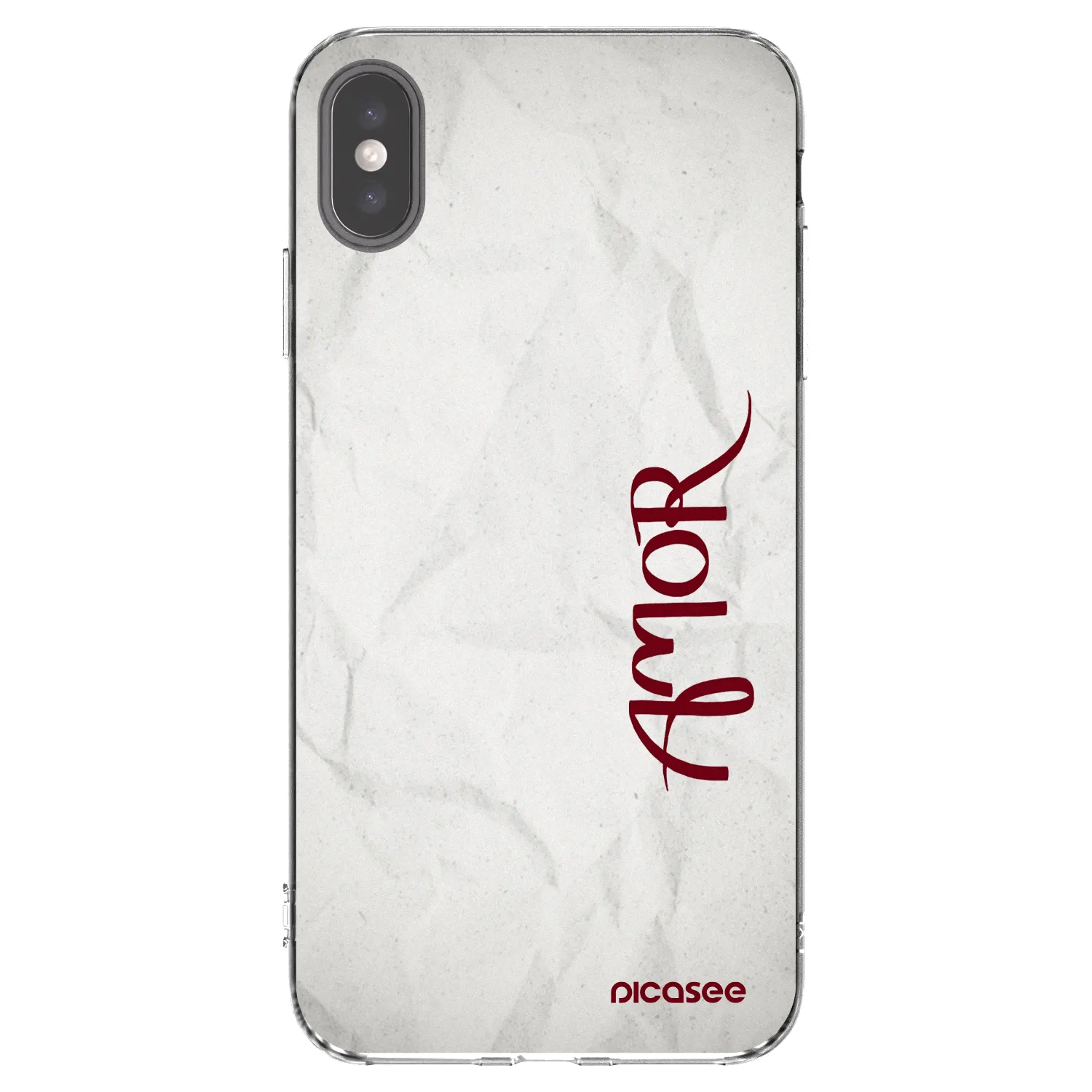 Picasee silikonski prozorni ovitek za Apple iPhone XS Max - Amor