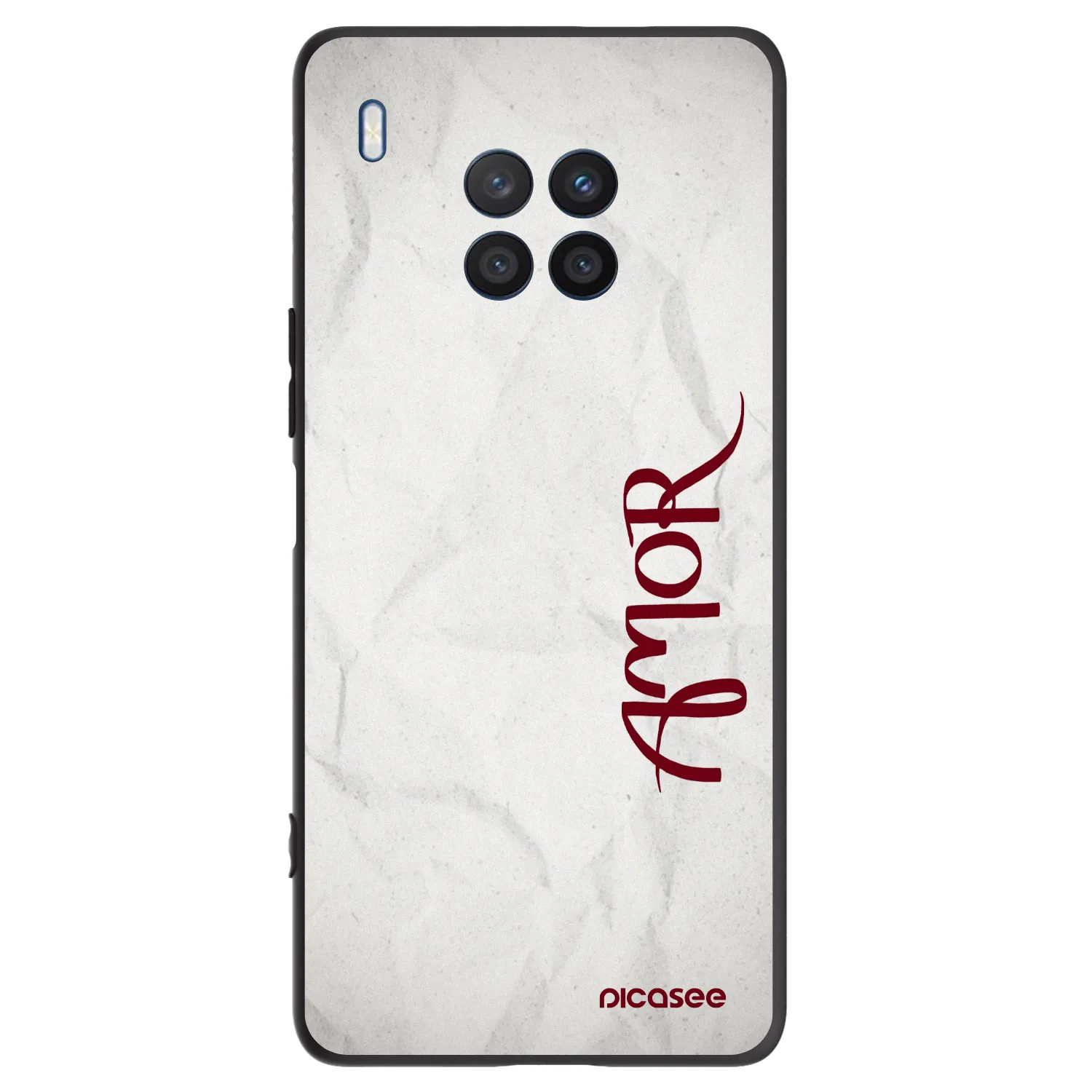 Picasee silikonski črni ovitek za Honor 50 Lite - Amor