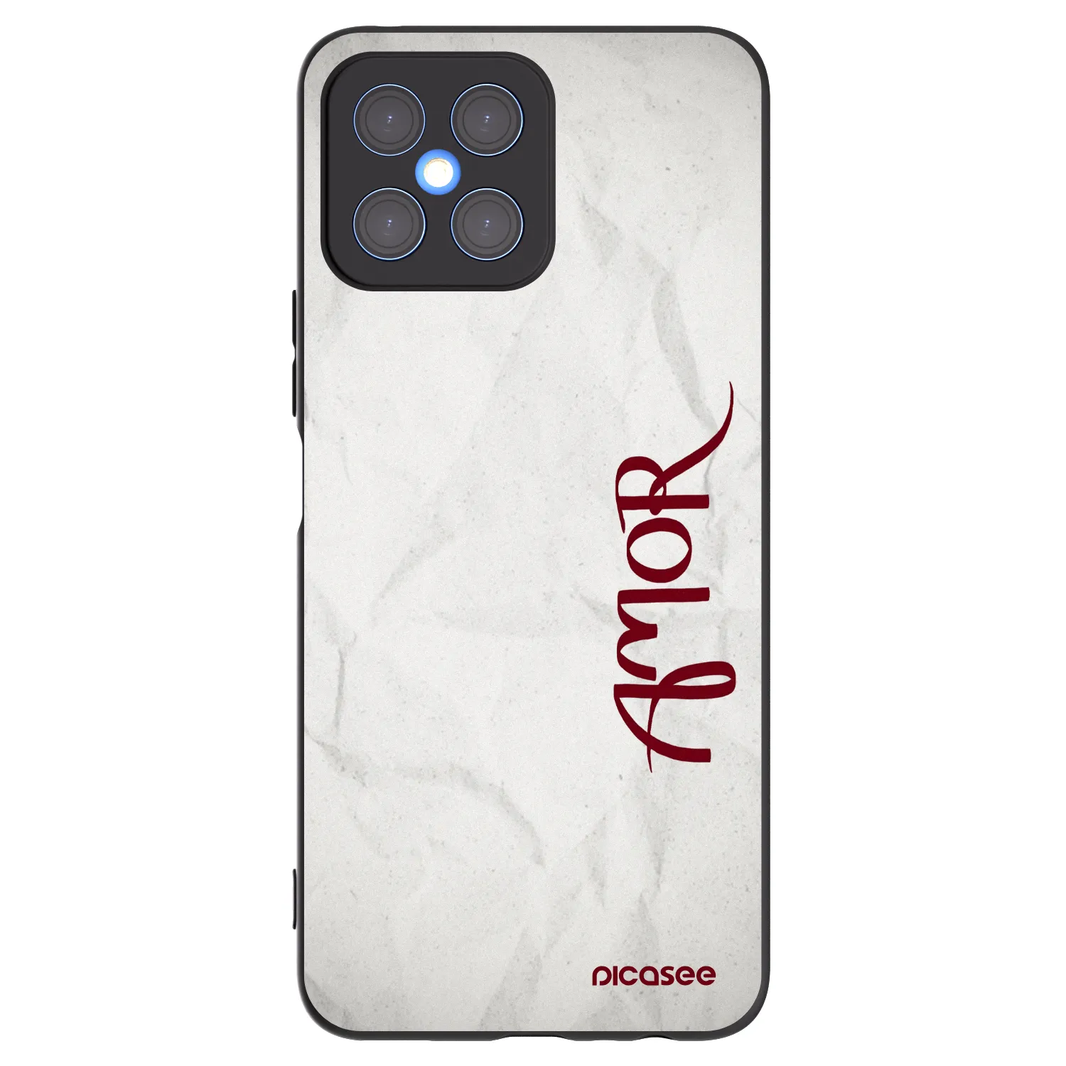 Picasee silikonski črni ovitek za Honor X8 4G - Amor