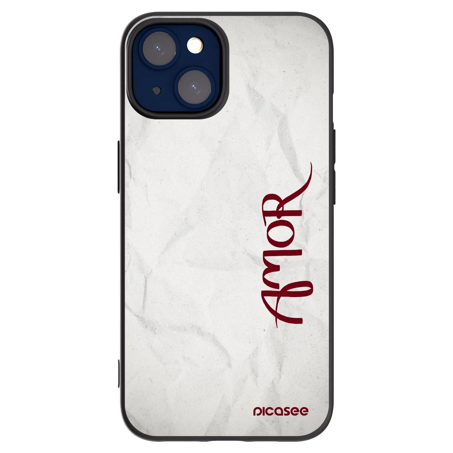 Picasee silikonski črni ovitek za Apple iPhone 14 - Amor