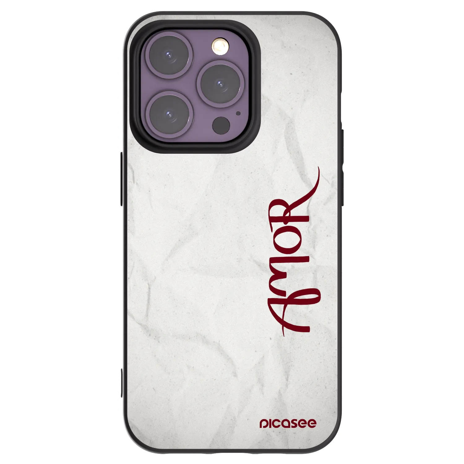 Picasee silikonski črni ovitek za Apple iPhone 14 Pro - Amor