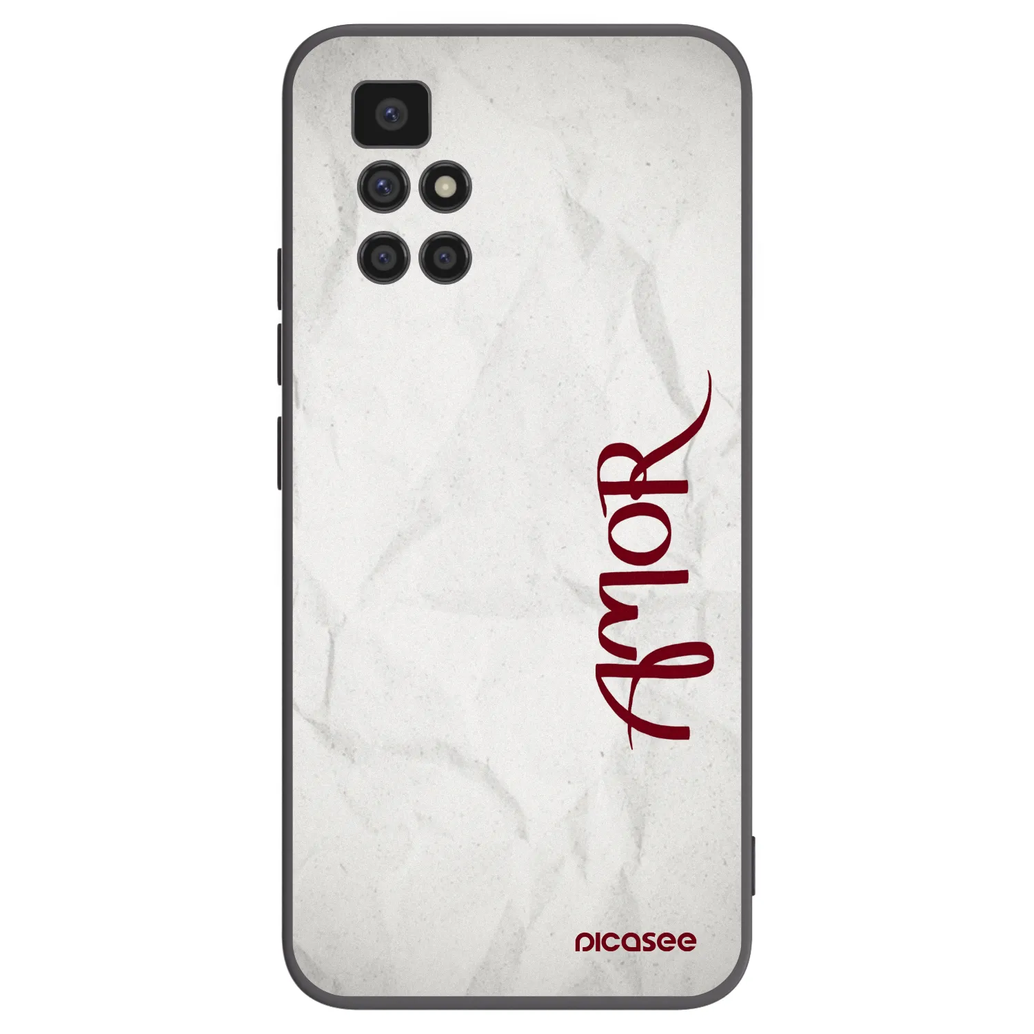Picasee silikonski črni ovitek za Xiaomi Redmi 10 (2022) - Amor