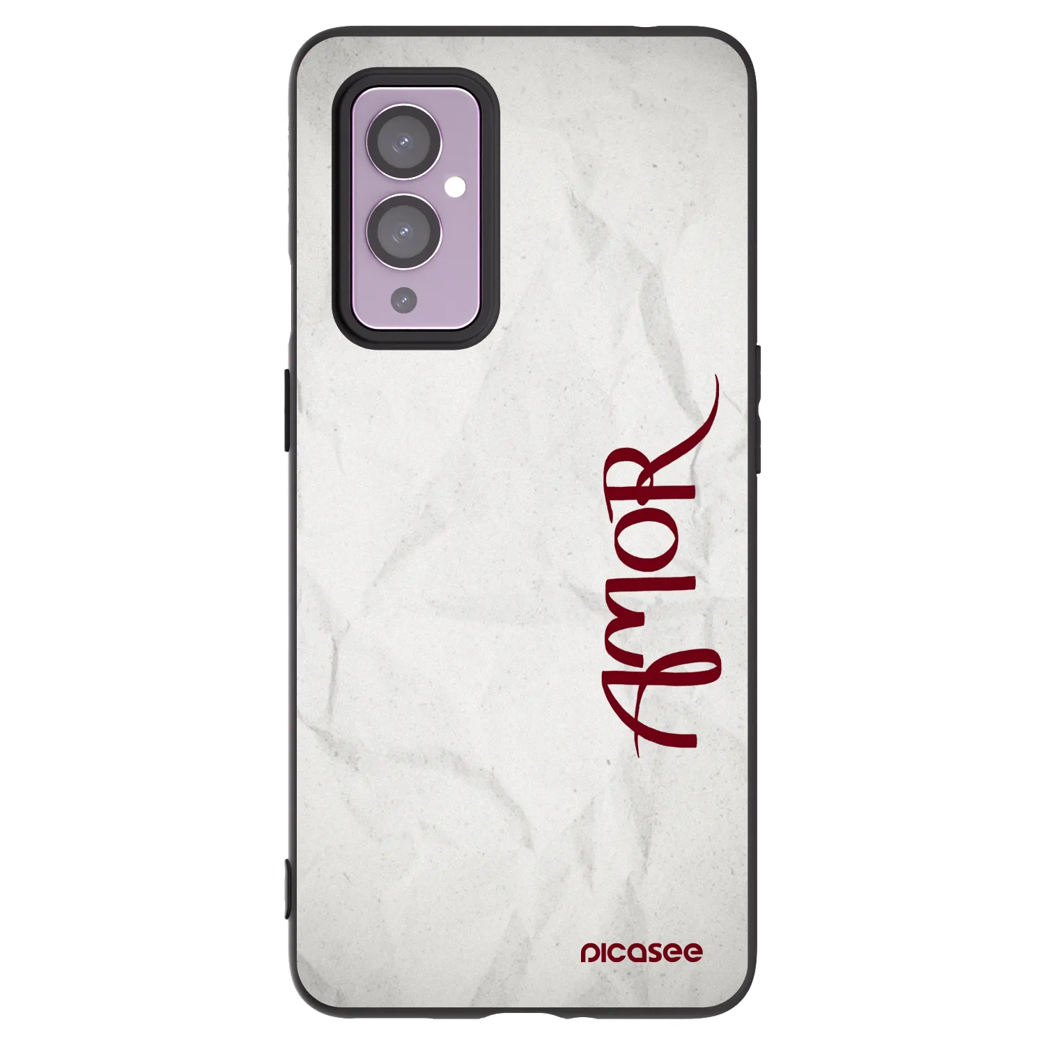 Picasee silikonski črni ovitek za OnePlus 9 - Amor