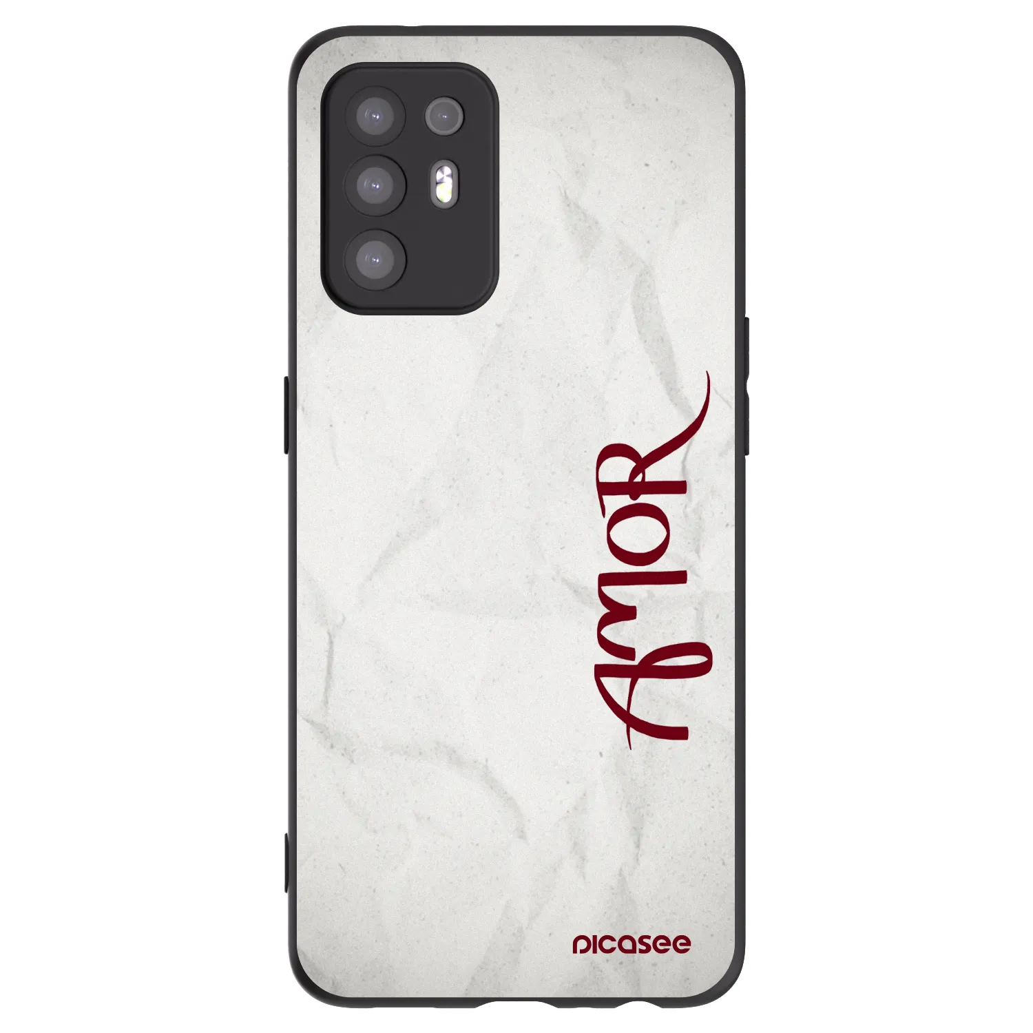 Picasee silikonski črni ovitek za OPPO A94 5G - Amor