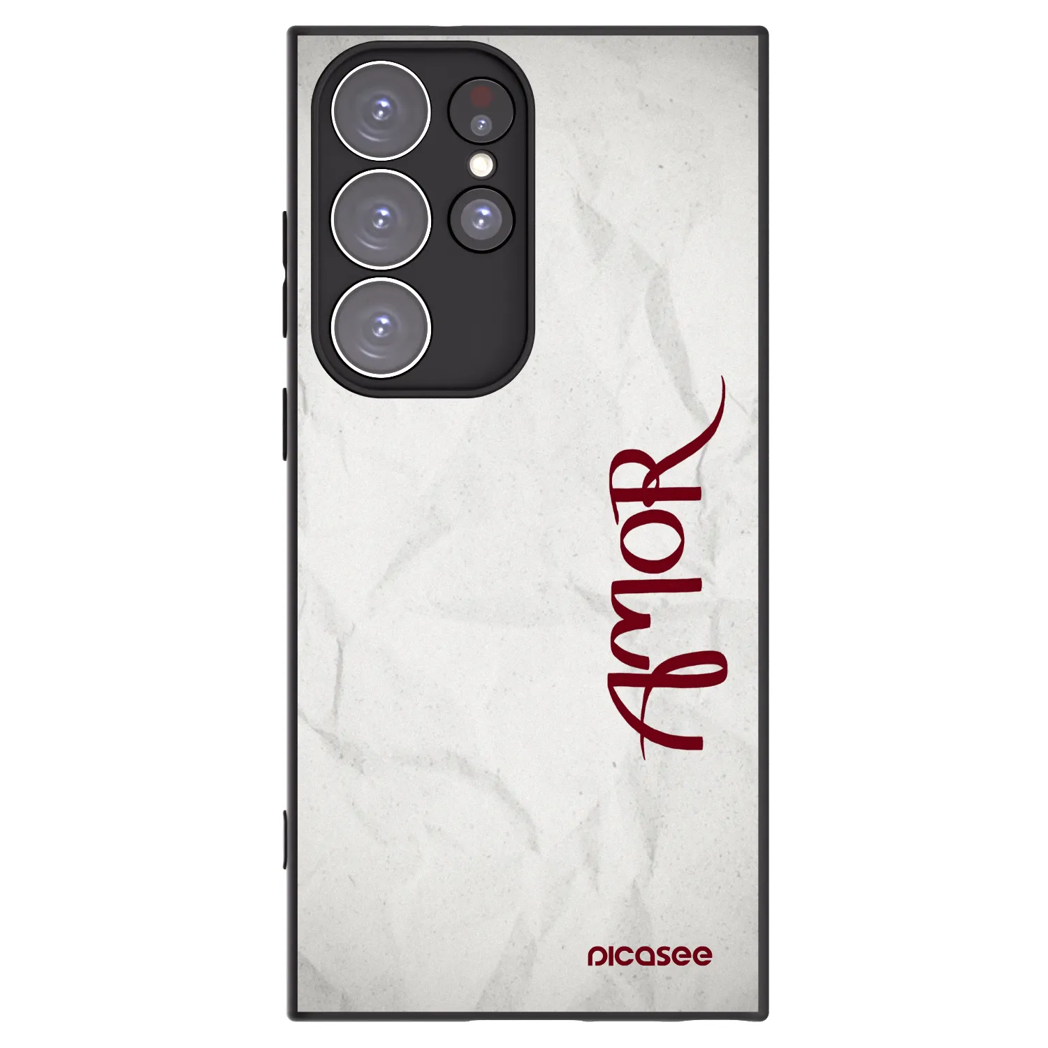 Picasee silikonski črni ovitek za Samsung Galaxy S23 Ultra 5G - Amor