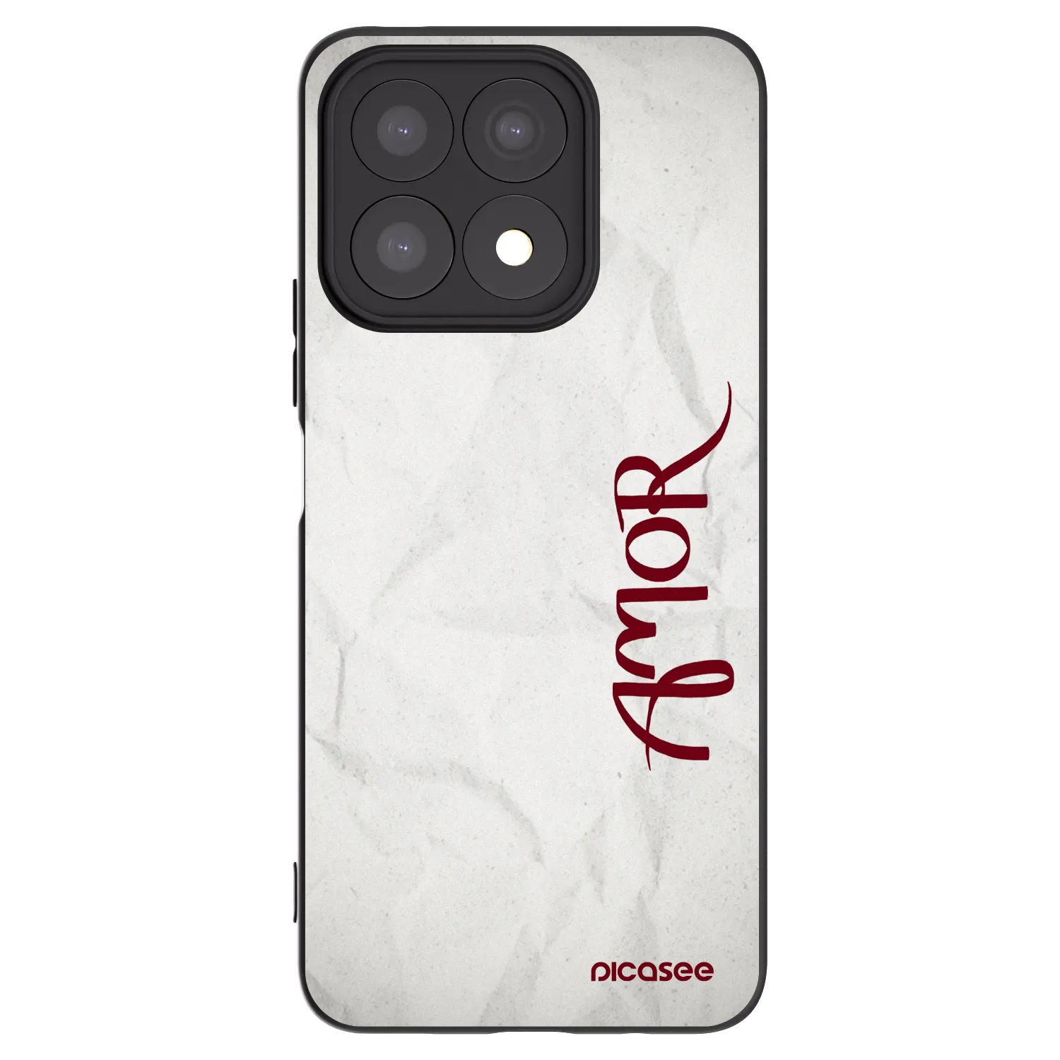 Picasee silikonski črni ovitek za Honor X8a - Amor