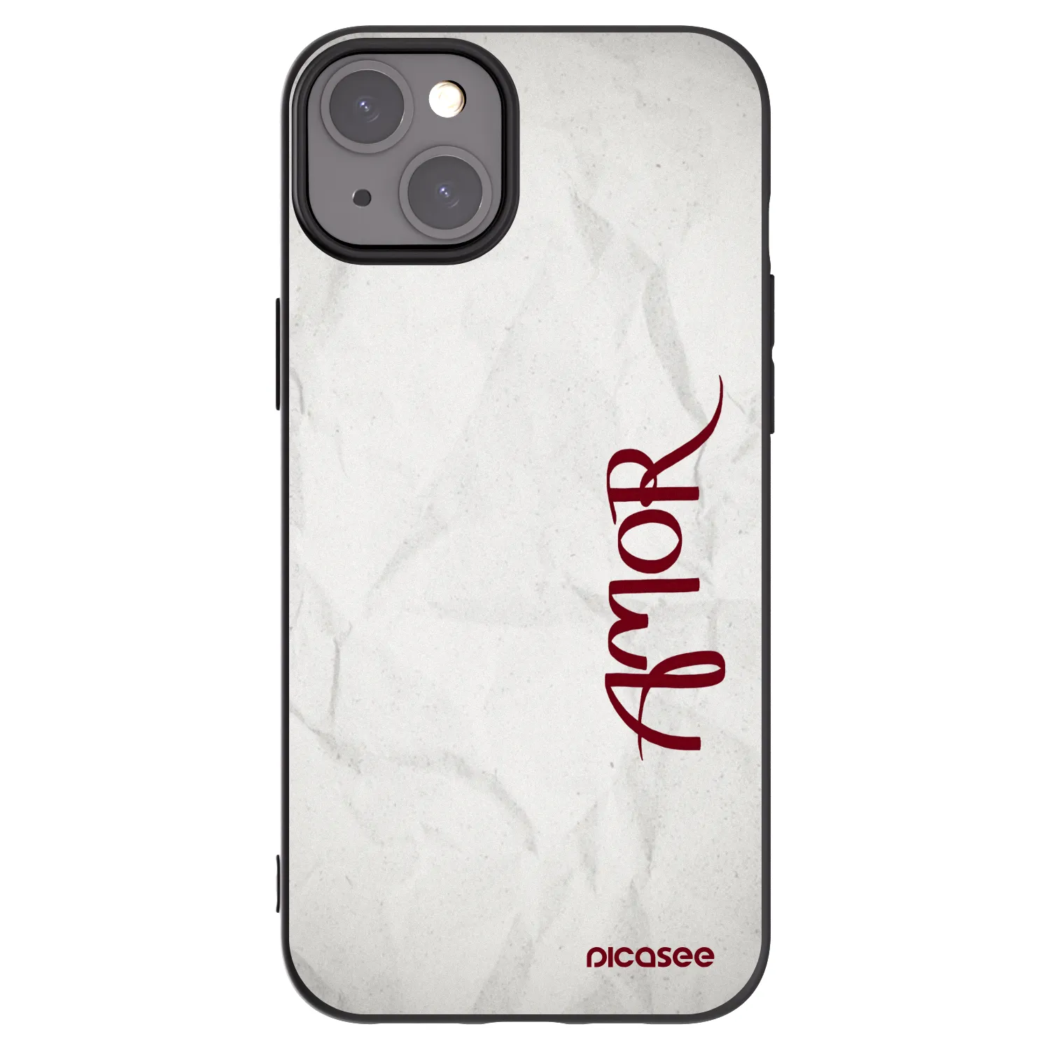 Picasee silikonski črni ovitek za Apple iPhone 15 Plus - Amor