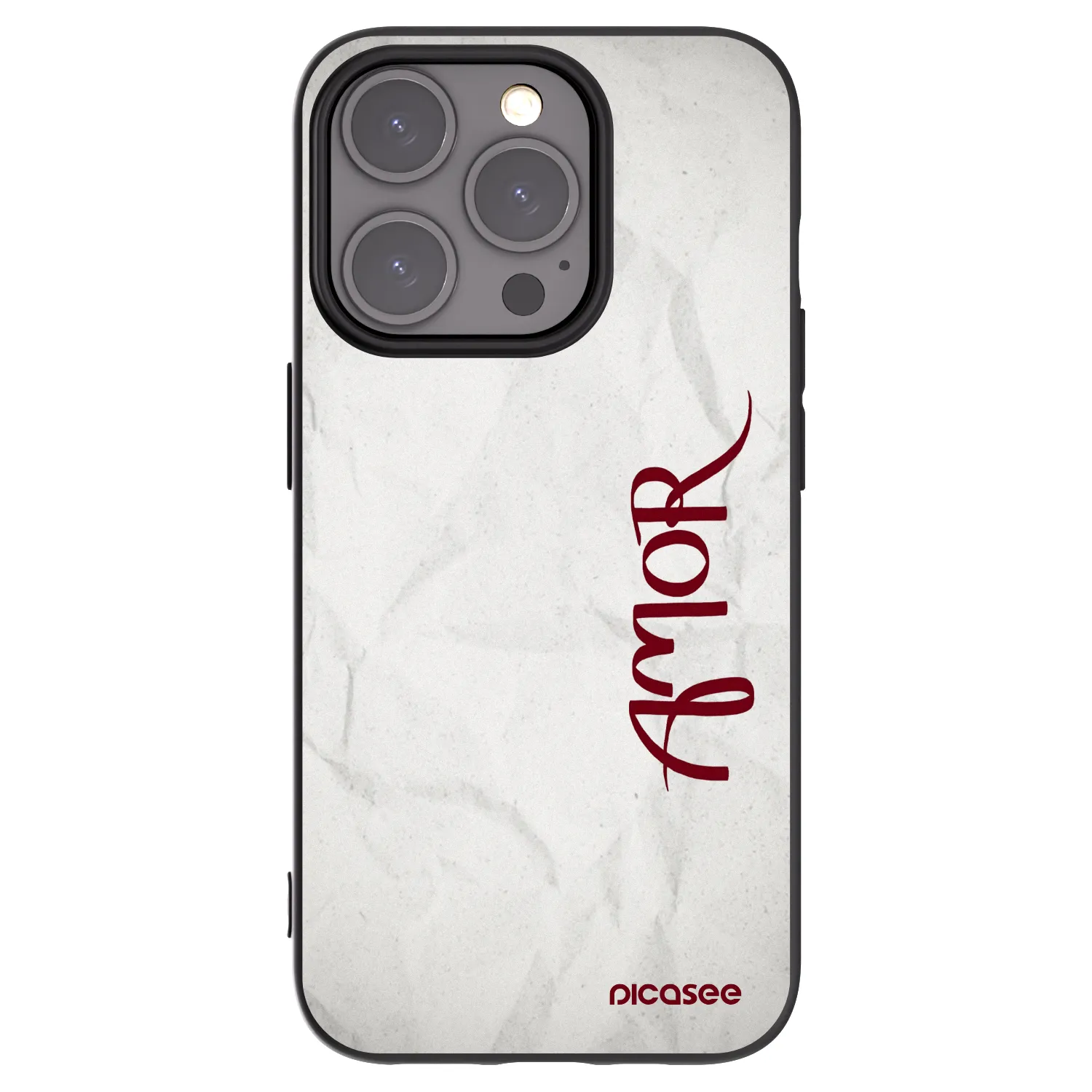 Picasee silikonski črni ovitek za Apple iPhone 15 Pro - Amor