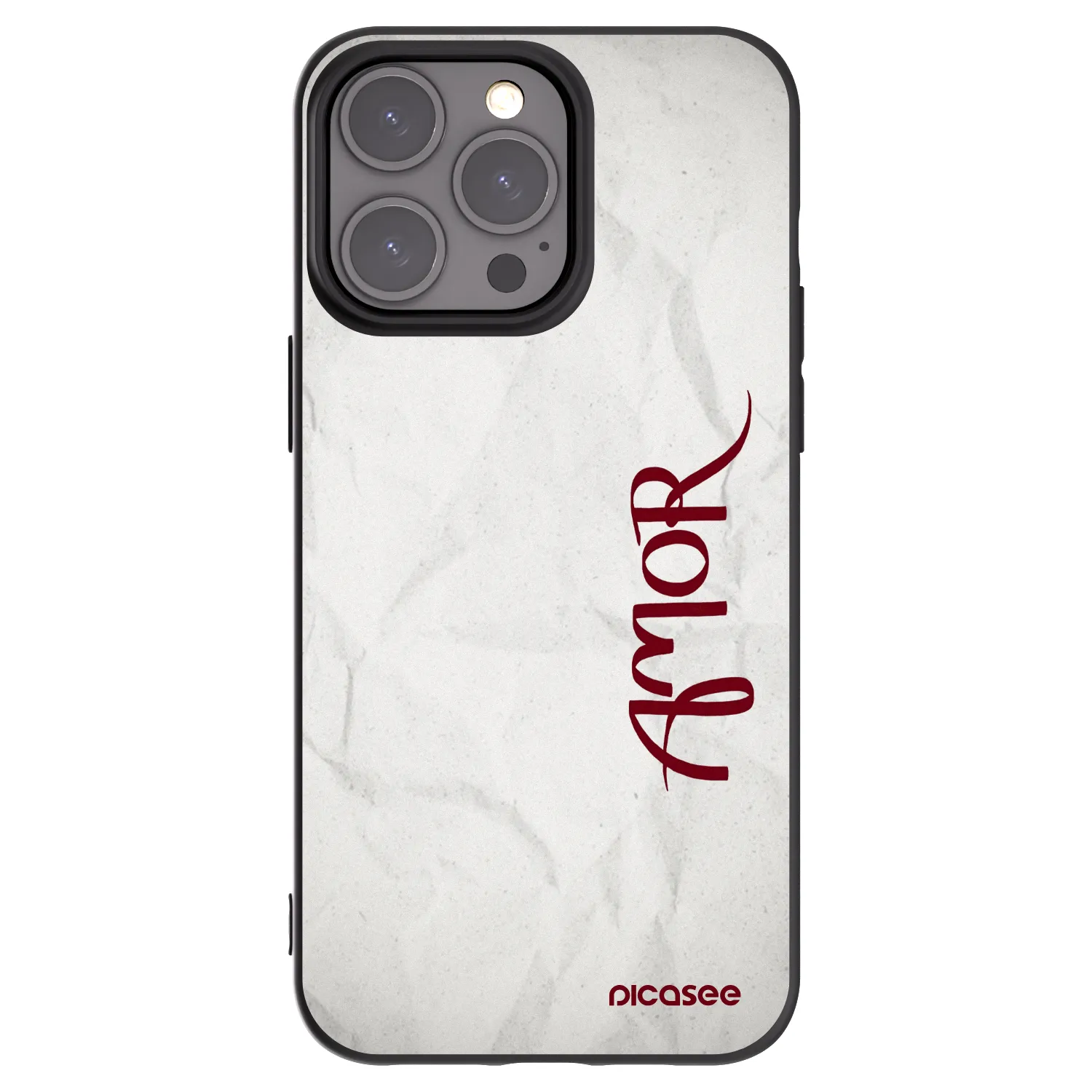 Picasee silikonski črni ovitek za Apple iPhone 15 Pro Max - Amor
