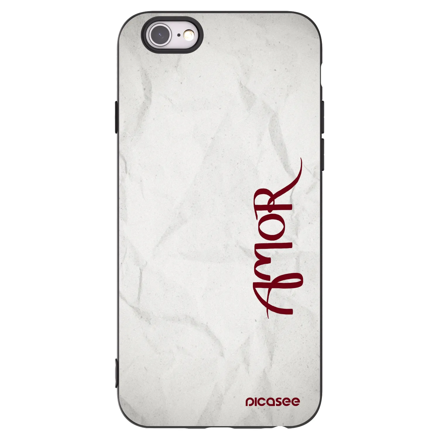 Picasee silikonski črni ovitek za Apple iPhone 6/6S - Amor