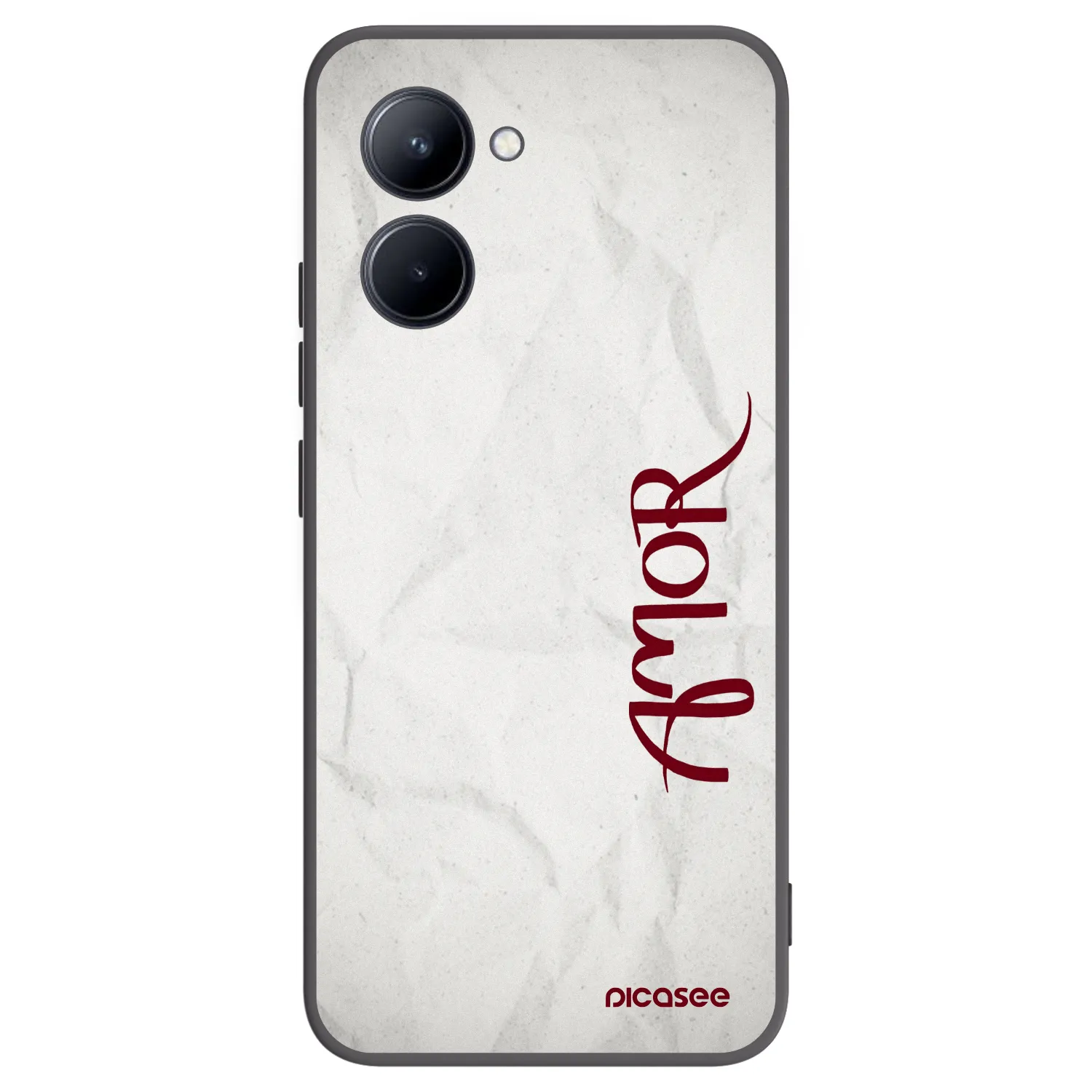 Picasee silikonski črni ovitek za Realme C33 (2023) - Amor