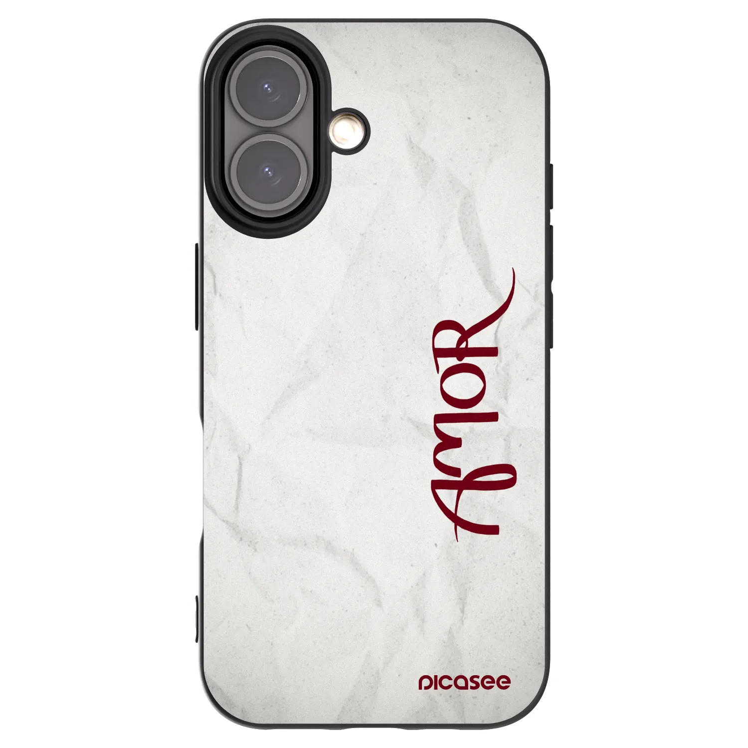 Picasee silikonski črni ovitek za Apple iPhone 16 - Amor